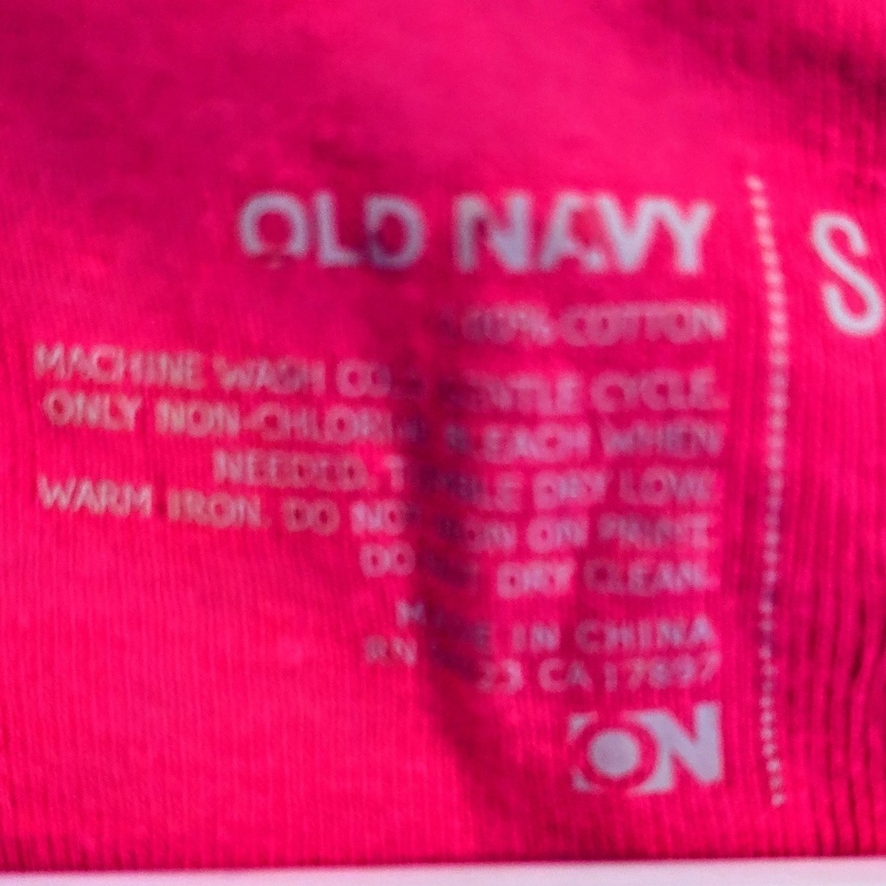 Old Navy ⭐ Hot Pink 💋 Body Con T-Shirt Top SM - Picture 4 of 5